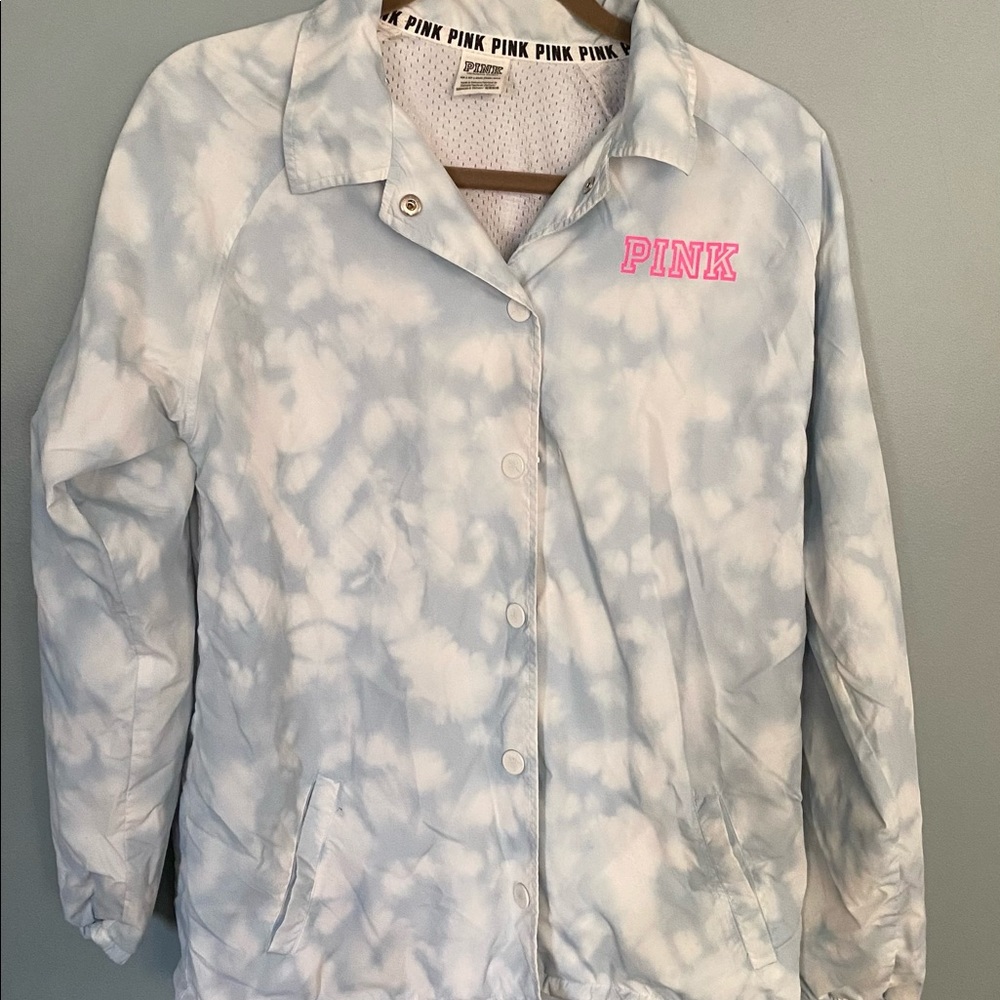 PINK  blue/white camo windbreaker jacket